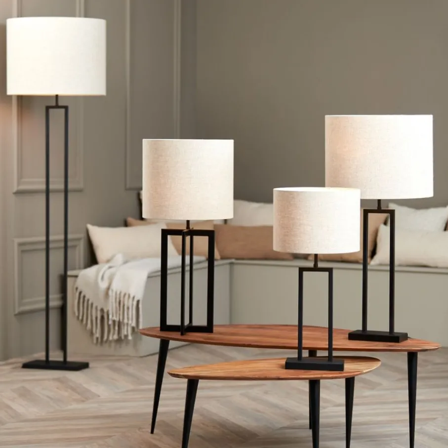 Lampenkappen & -Voeten<Light - Living Light & Living Lampenvoet Shiva Zwart - E27 - 55 cm hoog
