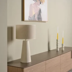 Lampenkappen & -Voeten<Light - Living Light & Living Lampenvoet Yelos Creme - E27 - 43 cm hoog