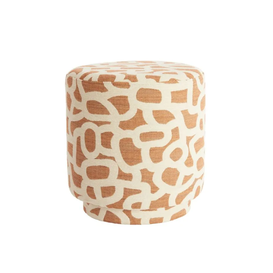 Poefs & Krukjes<Light - Living Light & Living Poef Davonte Terra / Crème - Ø 40 cm