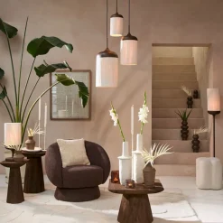 Tafellampen<Light - Living Light & Living Tafellamp Dania Bruin - E27 - 50 cm hoog