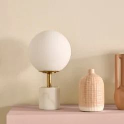 Tafellampen<Light - Living Light & Living Tafellamp Medina Wit - E27 - 35 cm hoog