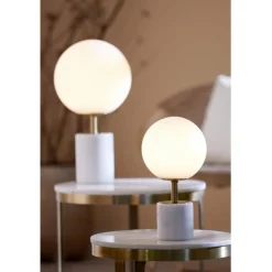 Tafellampen<Light - Living Light & Living Tafellamp Medina Wit - E27 - 35 cm hoog