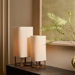 Tafellampen<Light - Living Light & Living Tafellamp Wyn Crème / Bruin - E27 - 39 cm hoog