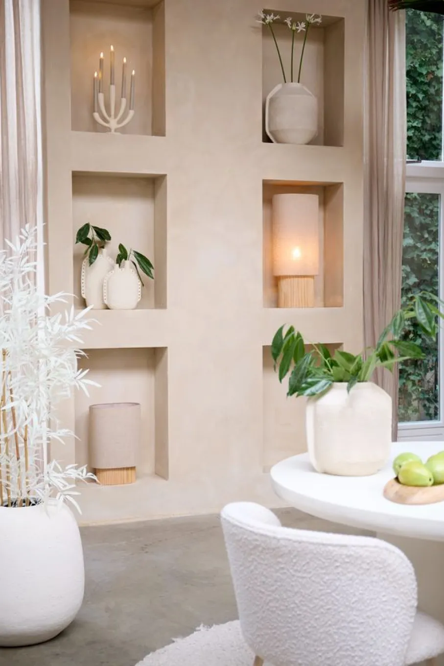 Vazen & Potten<Light - Living Light & Living Vaas Varazza Beige - 38 cm hoog