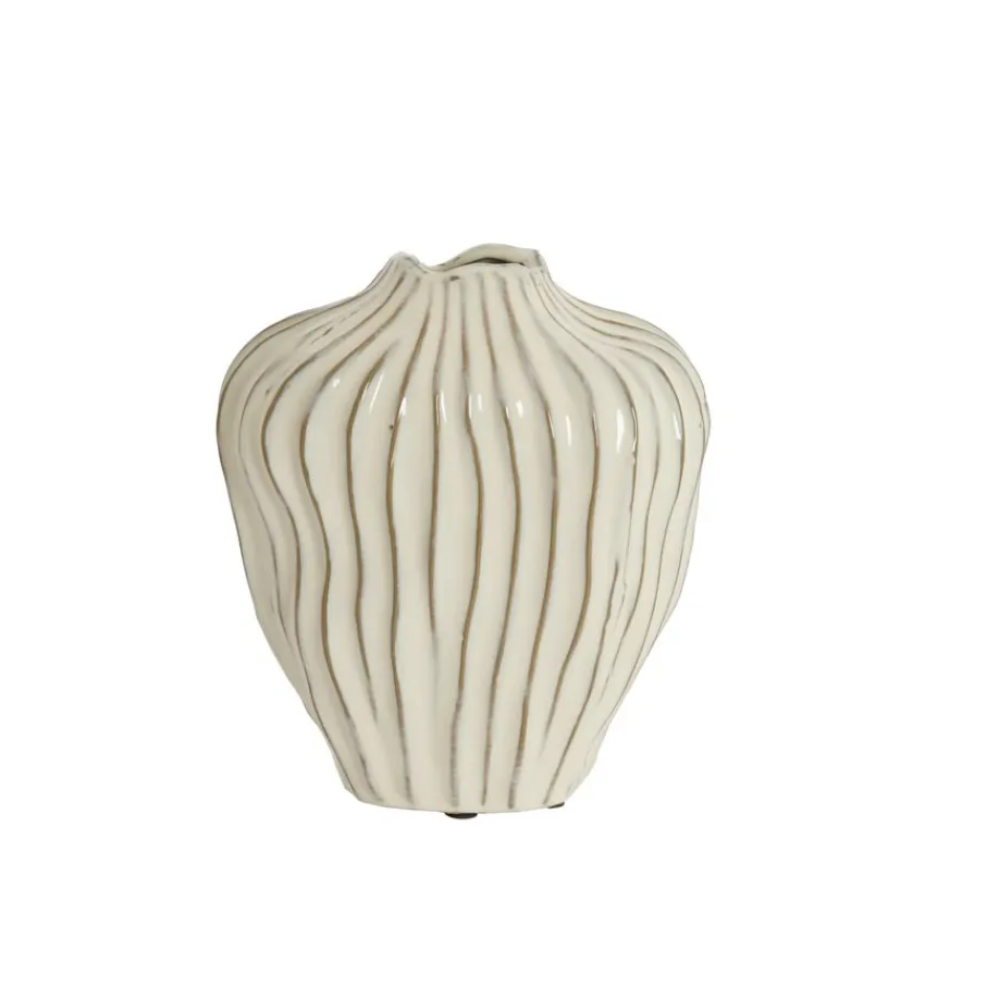 Vazen & Potten<Light - Living Light & Living Vaas Vechhia Crème - 25 cm hoog