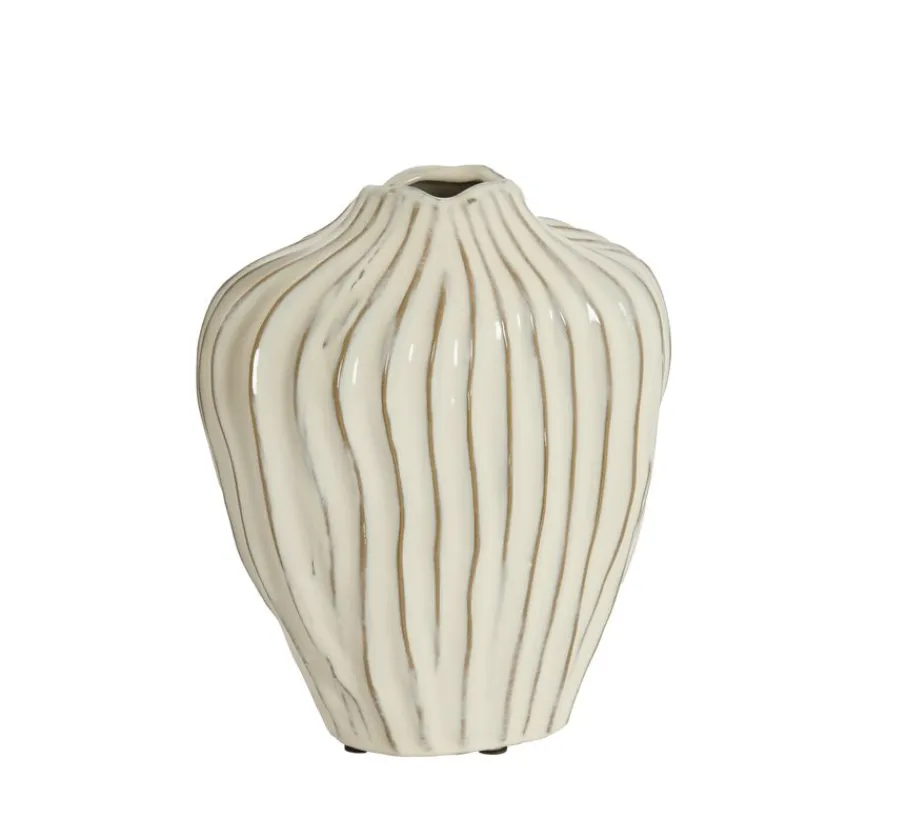 Vazen & Potten<Light - Living Light & Living Vaas Vechhia Crème - 25 cm hoog
