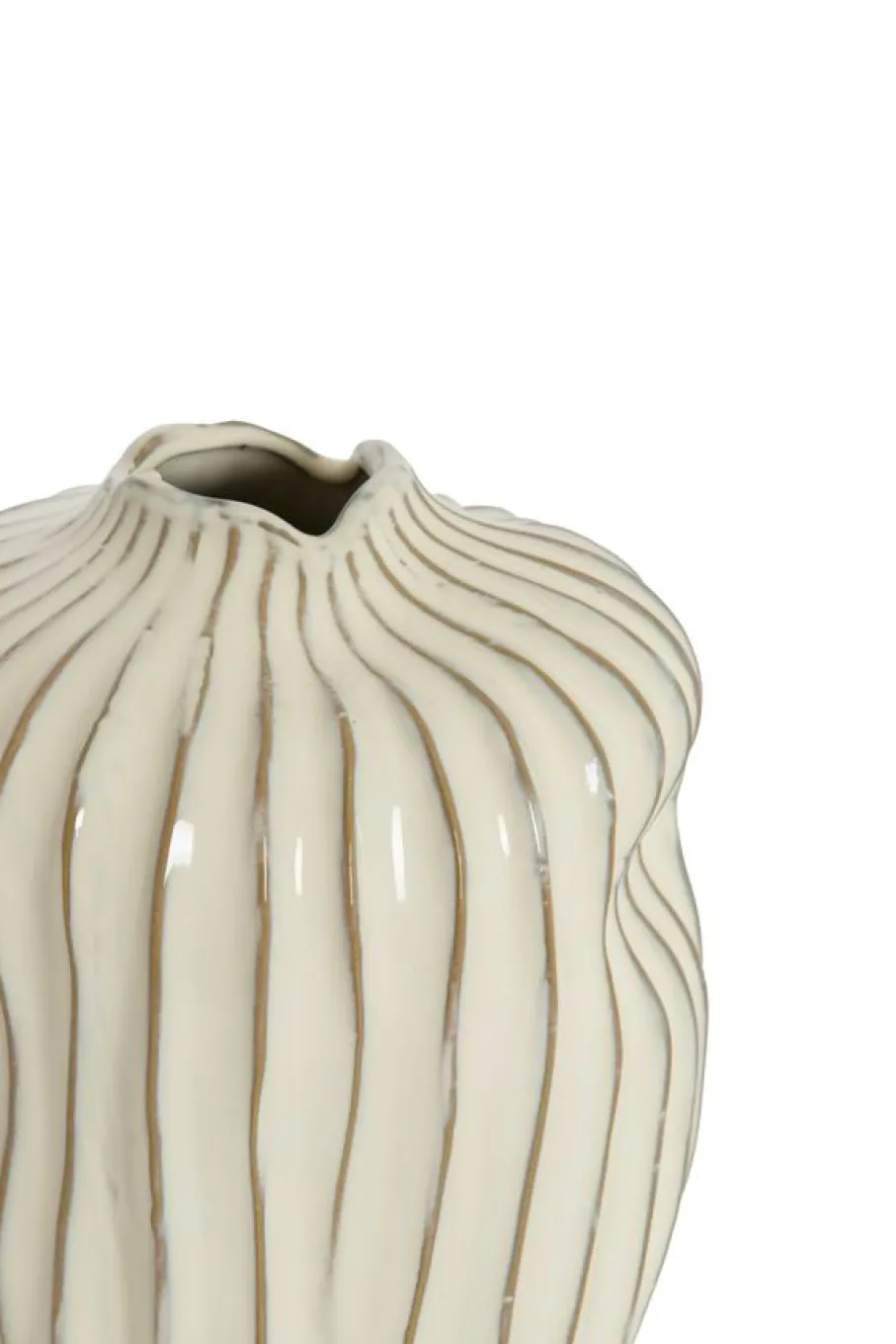 Vazen & Potten<Light - Living Light & Living Vaas Vechhia Crème - 25 cm hoog
