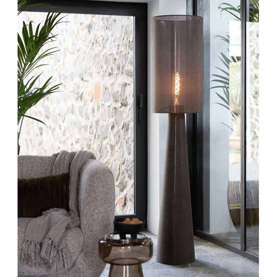 Vloerlampen<Light - Living Light & Living Vloerlamp Micky Bruin - E27 - 180 cm hoog