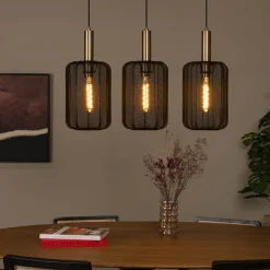 Hanglampen<Lucide Hanglamp Corina Zwart - 3 x E27 - 90 cm breed