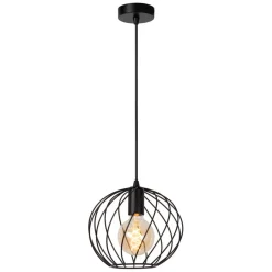 Hanglampen<Lucide Hanglamp Danza Zwart - E27 - Ø 25 cm