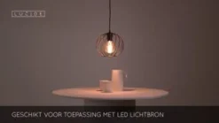 Hanglampen<Lucide Hanglamp Danza Zwart - E27 - Ø 25 cm