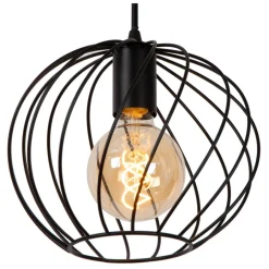 Hanglampen<Lucide Hanglamp Danza Zwart - 3 x E27 - 130 cm breed
