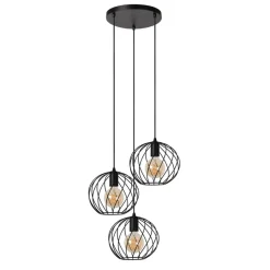 Hanglampen<Lucide Hanglamp Danza Zwart - 3 x E27 - Ø 50 cm