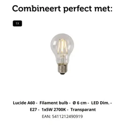 Hanglampen<Lucide Hanglamp Firmin Goud - E27 - Ø 20 cm