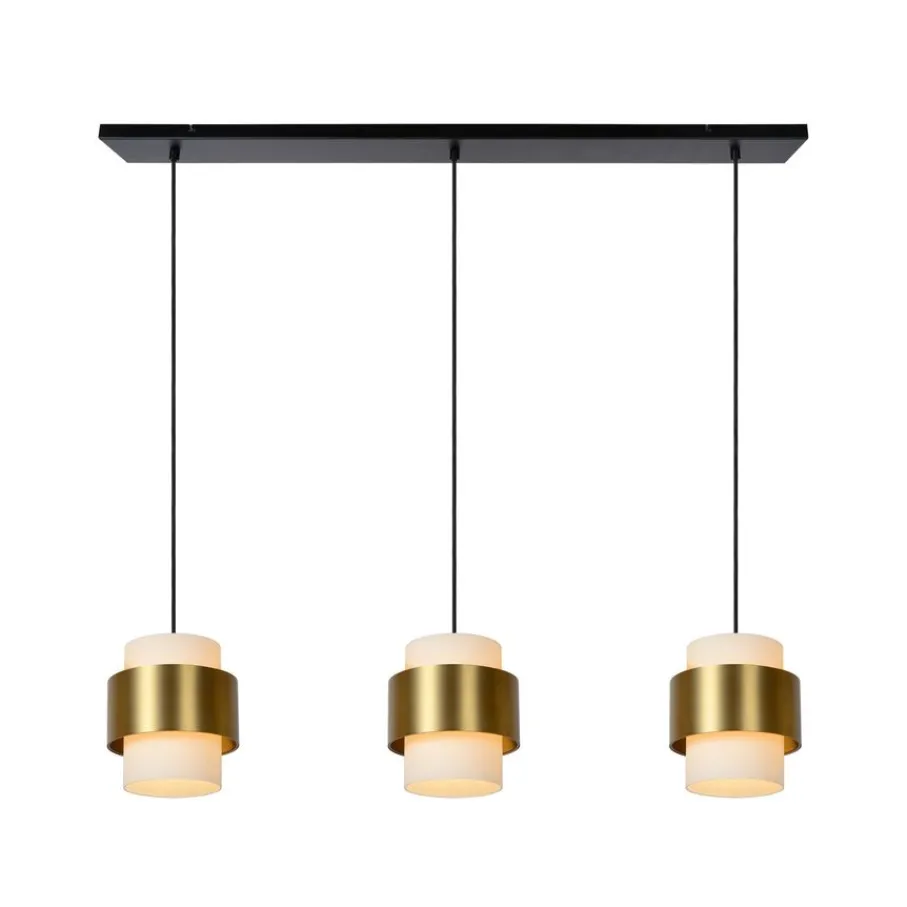 Hanglampen<Lucide Hanglamp Firmin Goud - 3 x E27 - 110 cm breed