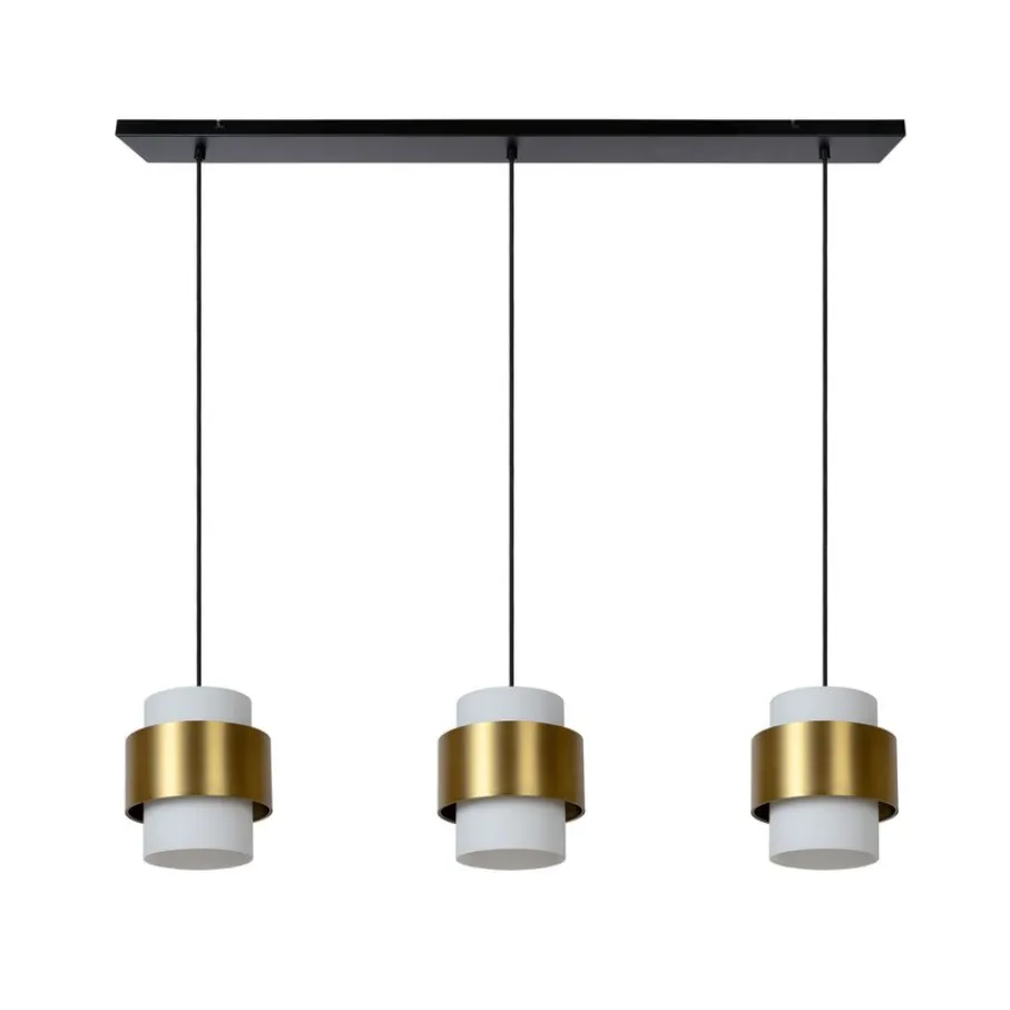 Hanglampen<Lucide Hanglamp Firmin Goud - 3 x E27 - 110 cm breed