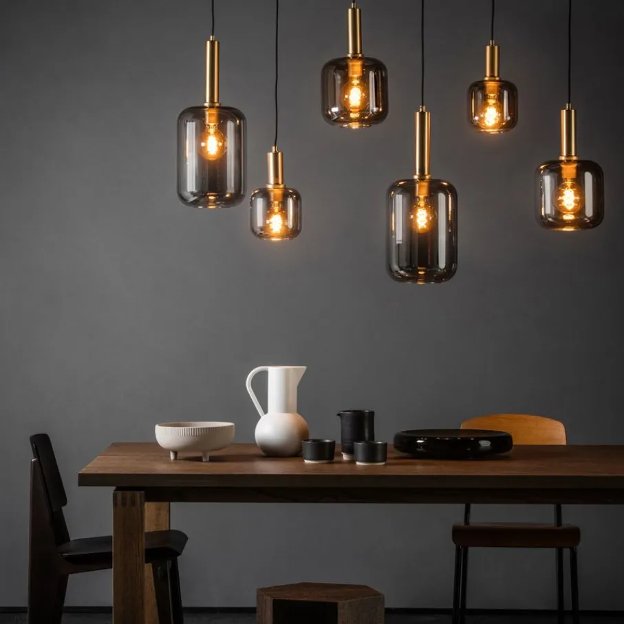 Hanglampen<Lucide Hanglamp Joanet Zwart - 6 x E27 - 132 cm breed