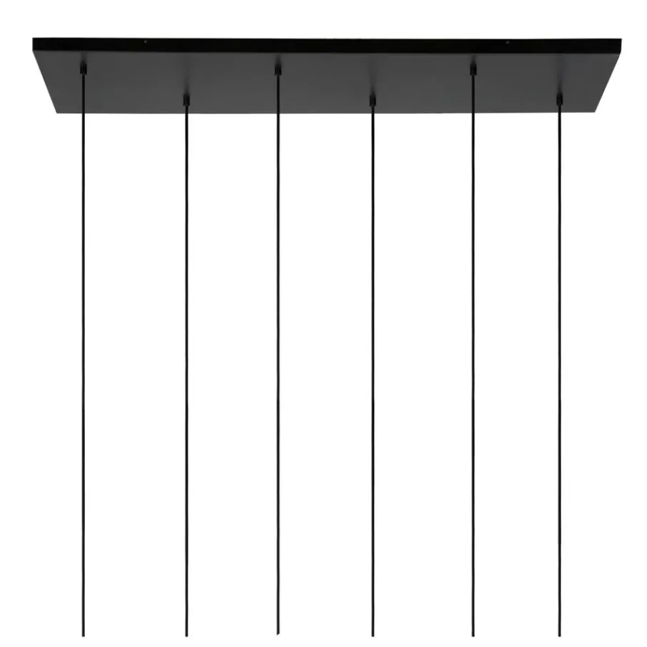Hanglampen<Lucide Hanglamp Joanet Zwart - 6 x E27 - 132 cm breed