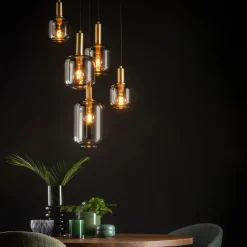 Hanglampen<Lucide Hanglamp Joanet Zwart - 5 x E27 - Ø 66 cm