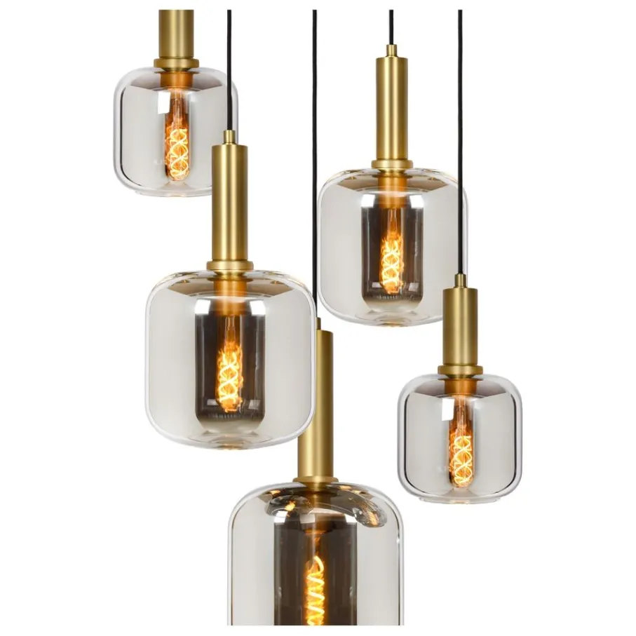 Hanglampen<Lucide Hanglamp Joanet Zwart - 5 x E27 - Ø 66 cm
