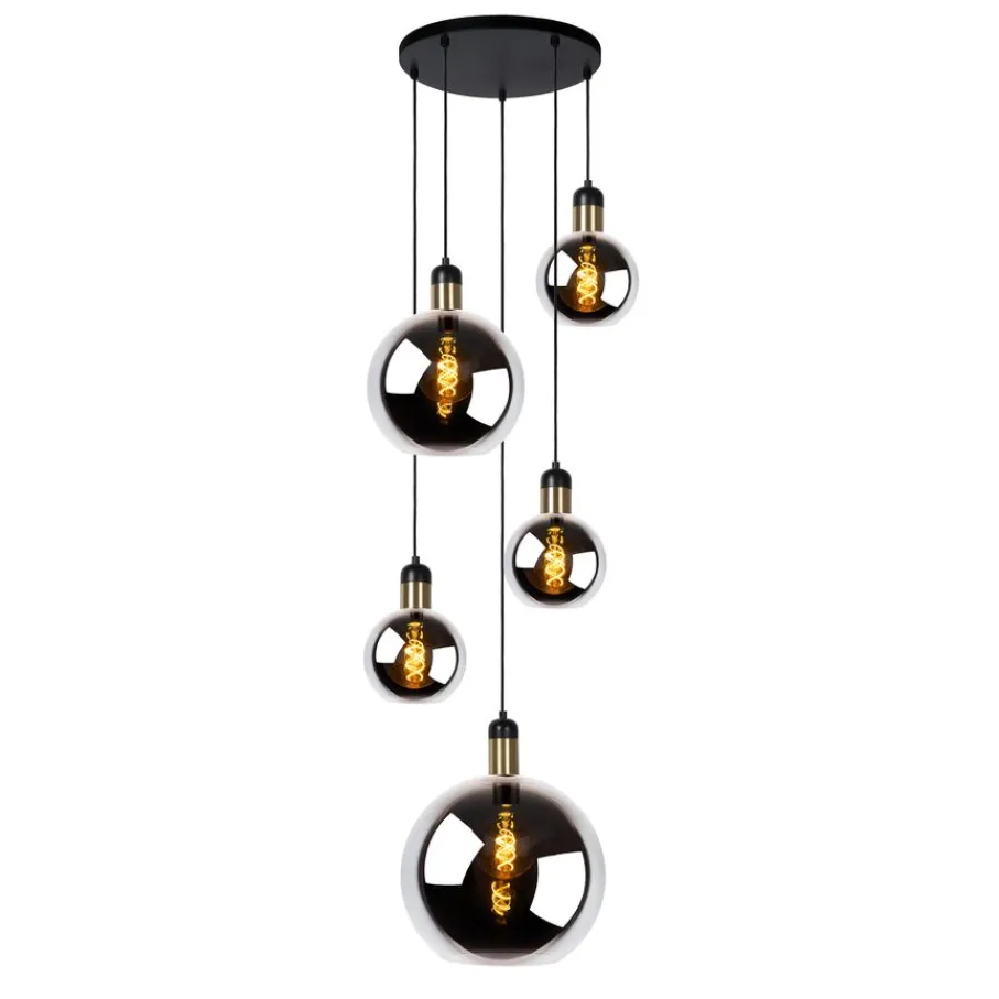 Hanglampen<Lucide Hanglamp Julius Zwart - 5 x E27 - Ø 50 cm