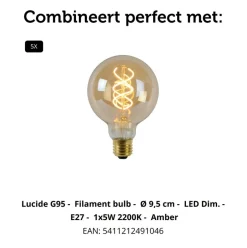 Hanglampen<Lucide Hanglamp Julius Zwart - 5 x E27 - Ø 50 cm