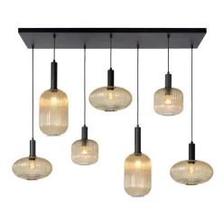 Hanglampen<Lucide Hanglamp Maloto Goud - 7 x E27 - 150 cm breed