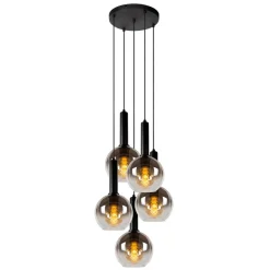 Hanglampen<Lucide Hanglamp Marius Zwart - 5 x E27 - Ø 55 cm