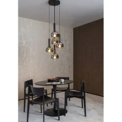 Hanglampen<Lucide Hanglamp Marius Zwart - 5 x E27 - Ø 55 cm