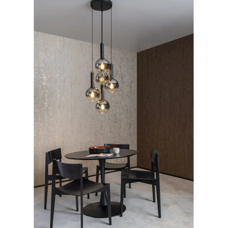 Hanglampen<Lucide Hanglamp Marius Zwart - 5 x E27 - Ø 55 cm