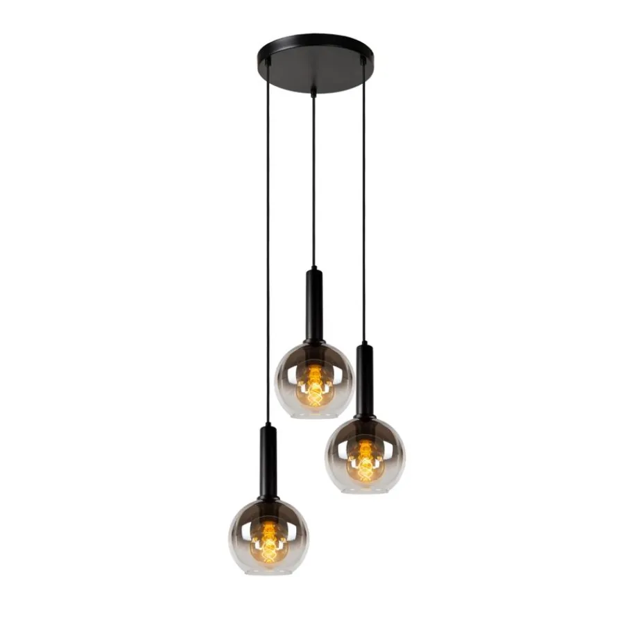 Hanglampen<Lucide Hanglamp Marius Zwart - 3 x E27 - Ø 49 cm