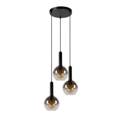 Hanglampen<Lucide Hanglamp Marius Zwart - 3 x E27 - Ø 49 cm
