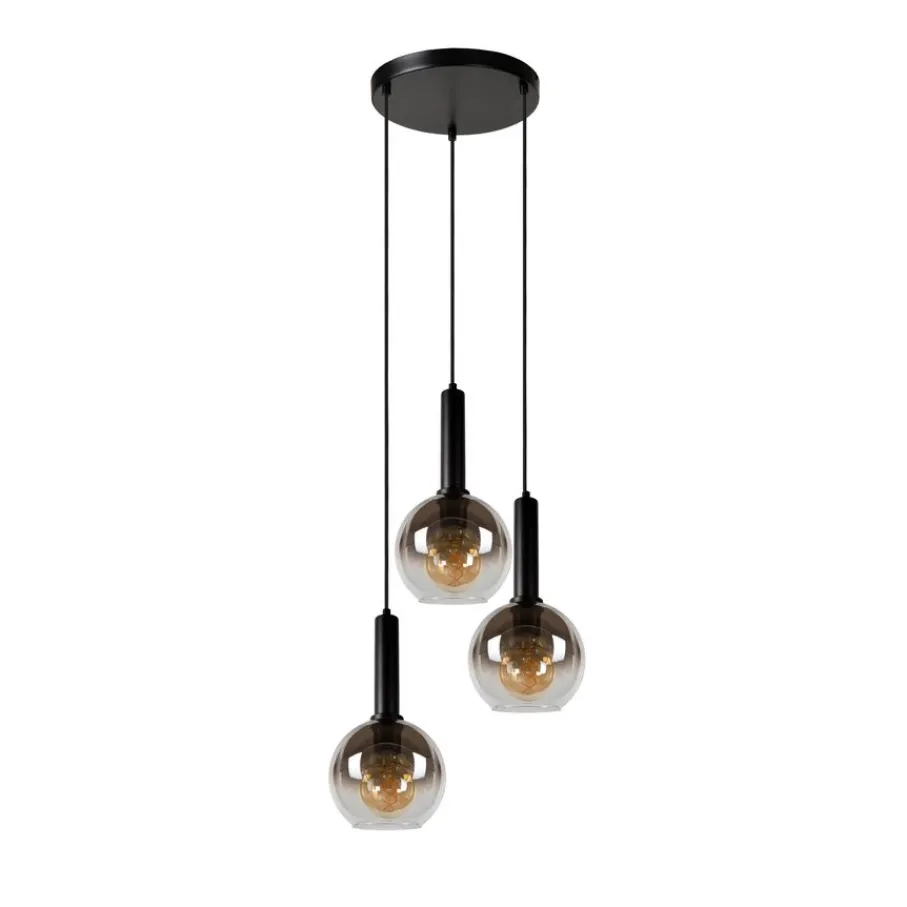 Hanglampen<Lucide Hanglamp Marius Zwart - 3 x E27 - Ø 49 cm