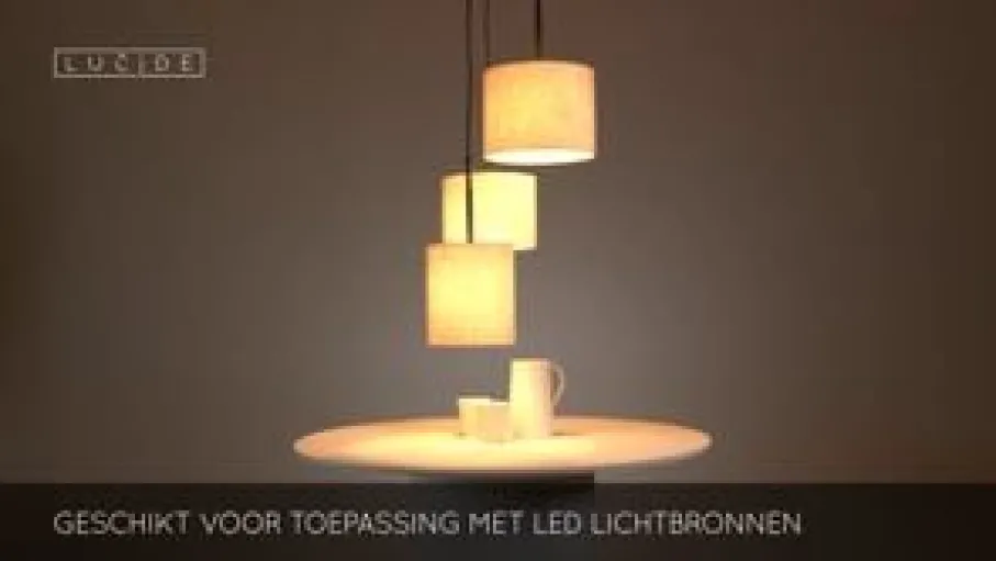 Hanglampen<Lucide Hanglamp Maya Beige - 3 x E27 - Ø 46 cm