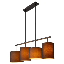 Hanglampen<Lucide Hanglamp Maya Zwart - 4 x E27 - 107 cm breed