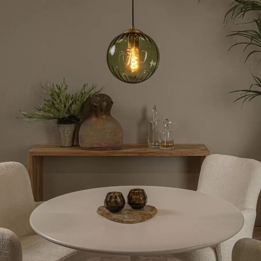Hanglampen<Lucide Hanglamp Monsaraz Groen - E27 - Ø 25 cm
