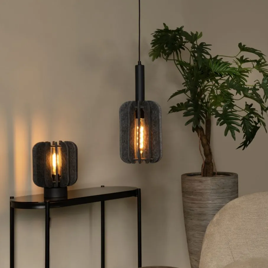 Hanglampen<Lucide Hanglamp Rafal Grijs - E27 - Ø 20 cm