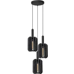 Hanglampen<Lucide Hanglamp Rafal Grijs - 3 x E27 - Ø 50 cm