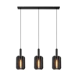Hanglampen<Lucide Hanglamp Rafal Grijs - 3 x E27 - 98 cm breed