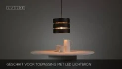 Hanglampen<Lucide Hanglamp Rosas Zwart - E27 - Ø 26 cm