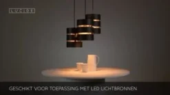 Hanglampen<Lucide Hanglamp Rosas Zwart - 3 x E27 - Ø 43 cm breed