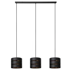 Hanglampen<Lucide Hanglamp Rosas Zwart - 3 x E27 - 130 cm breed