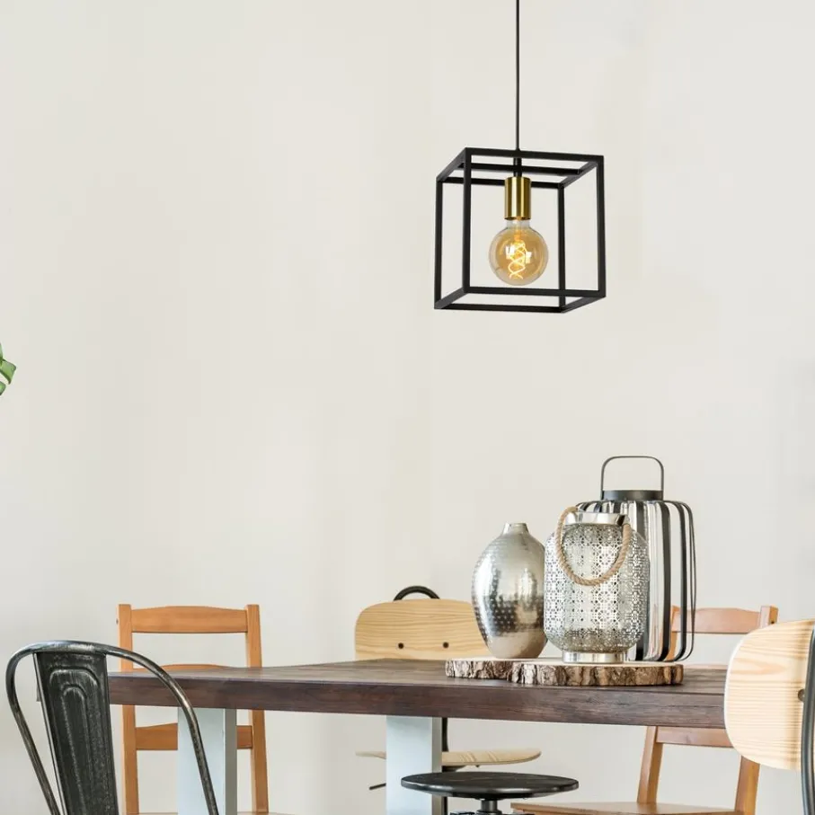 Hanglampen<Lucide Hanglamp Ruben Zwart - E27 - 22 cm breed