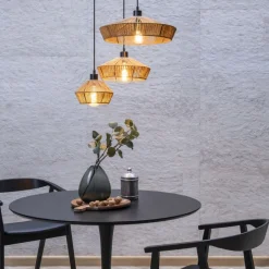 Hanglampen<Lucide Hanglamp Yunkai Naturel - 3 x E27 - Ø 50 cm