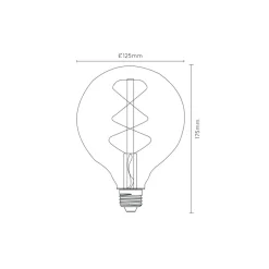 Lichtbronnen<Lucide Lichtbron G125 Amber - E27 - Ø 12,5 cm