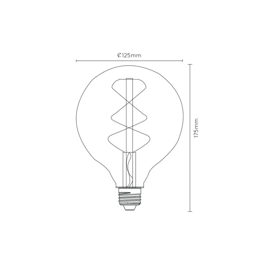 Lichtbronnen<Lucide Lichtbron G125 Amber - E27 - Ø 12,5 cm