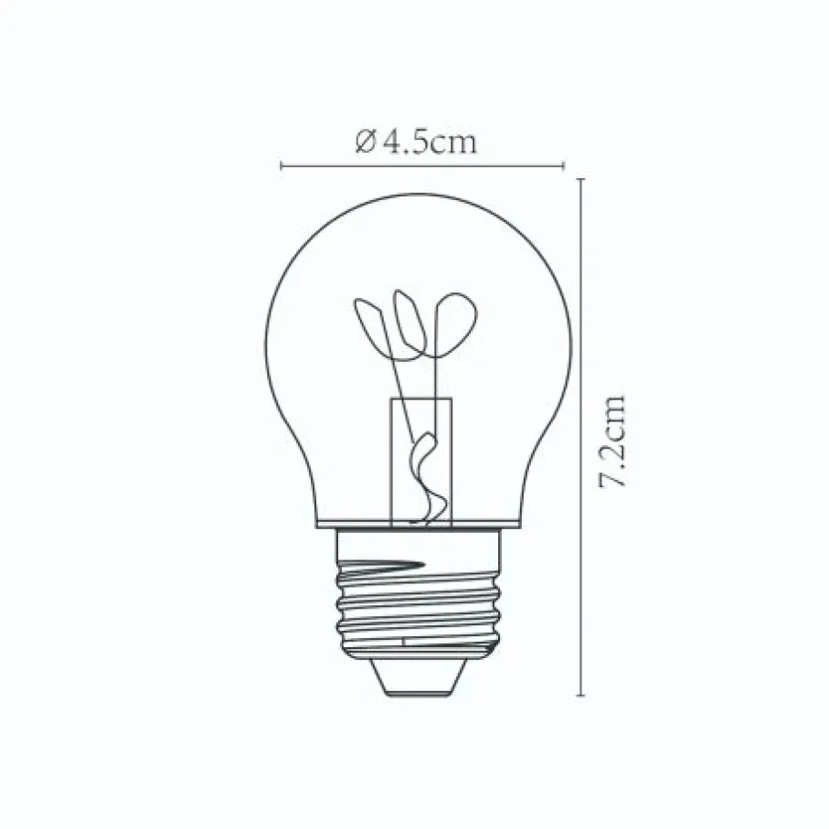 Lichtbronnen<Lucide Lichtbron G45 Transparant - E27 - Ø 4,5 cm