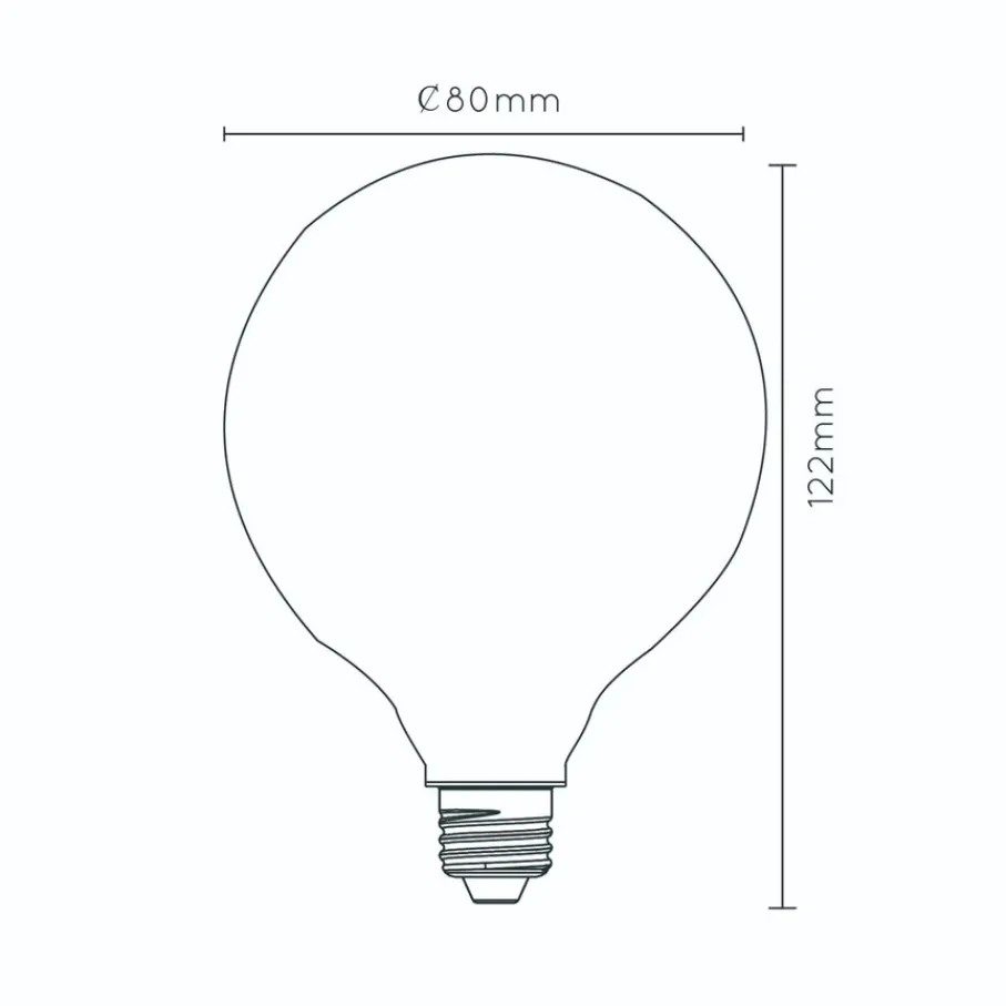 Lichtbronnen<Lucide Lichtbron G80 Wit - E27 - Ø 8 cm