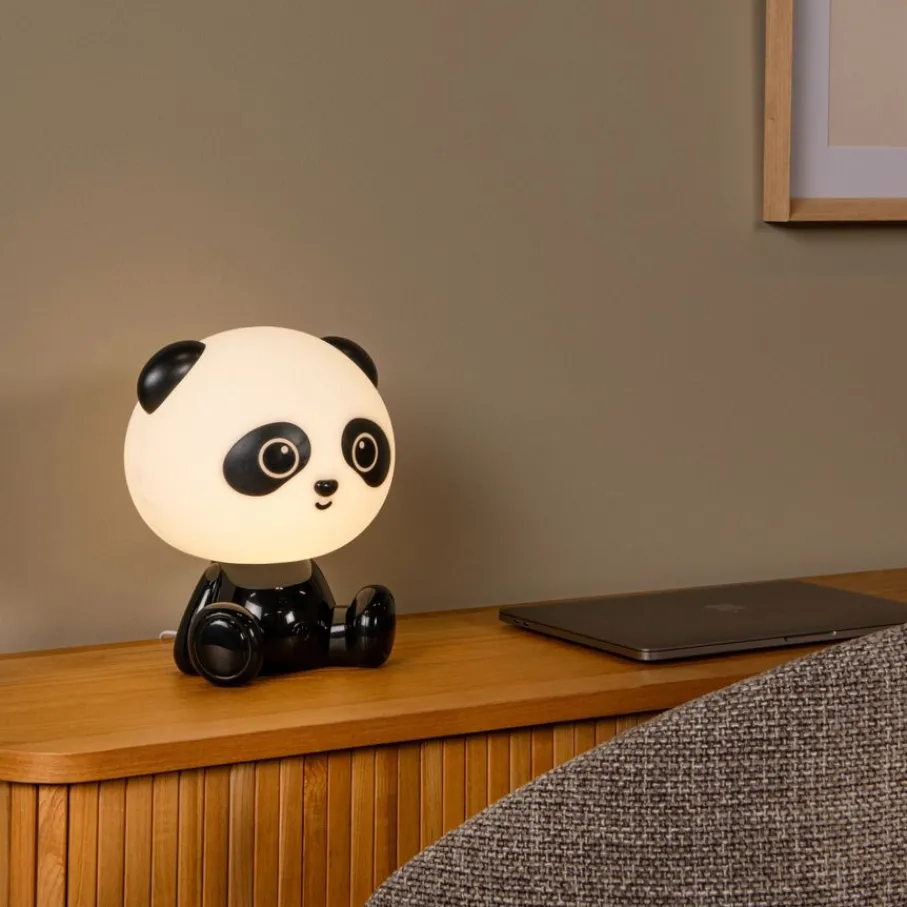 Kinderlampen<Lucide Oplaadbare Kinderlamp Dodo Panda Zwart - LED - 26 cm hoog