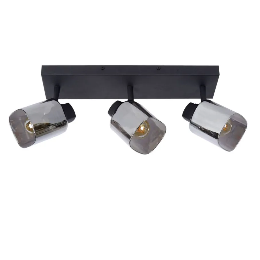 Spots<Lucide Plafondspot Alion Zwart - 3 x E14 - 38x10 cm